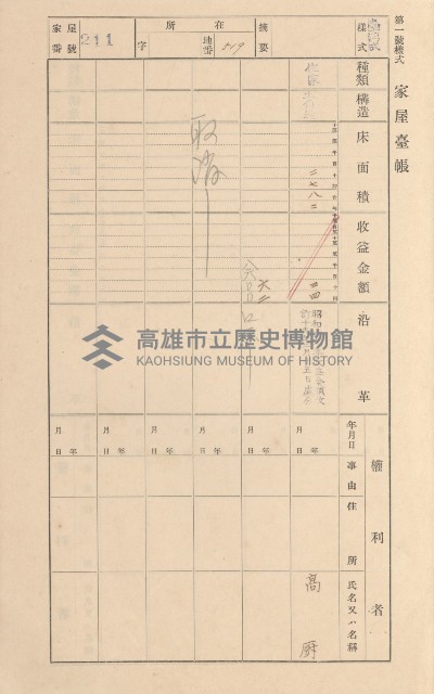 鳳山郡林園庄林子邊家屋臺帳（二冊之內第二號）藏品圖，第14張