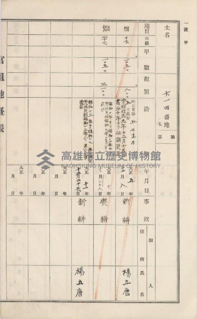 美濃庄官租地臺帳（二冊之內第二號）藏品圖，第154張
