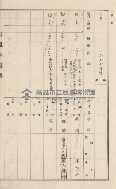 美濃庄官租地臺帳（二冊之內第一號）藏品圖，第54張