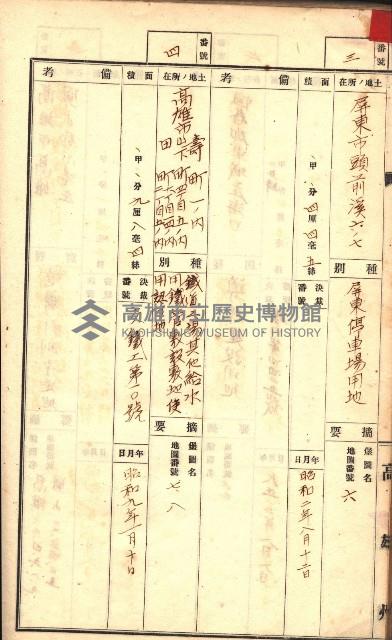 官有特種林野臺帳（高雄州）藏品圖，第54張