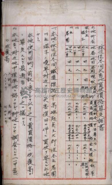 鐵道部買收用地（三塊厝、枋寮、佳冬）
（鐵道部十八之十一）藏品圖，第54張