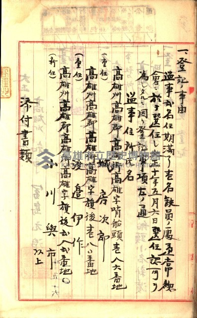 產業組合登記囑託書類綴入帳
（申產第拾號）藏品圖，第44張
