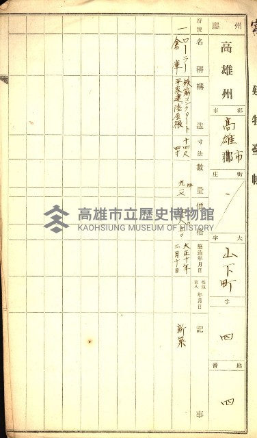 州有建物賣拂綴（高雄市）藏品圖，第45張