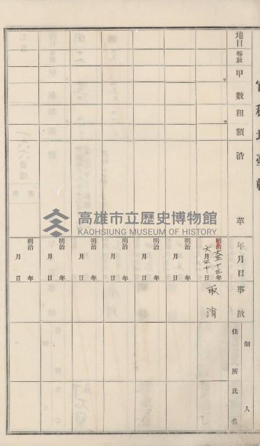 杉林庄官租地臺帳（二冊之內第二號）藏品圖，第44張