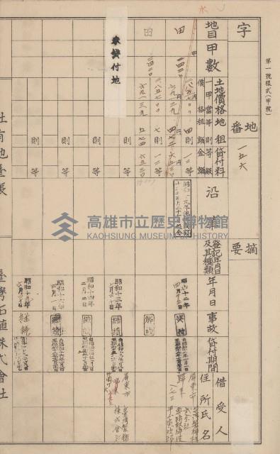 臺灣拓殖株式會社鳳山社有地臺帳（全一冊）藏品圖，第44張