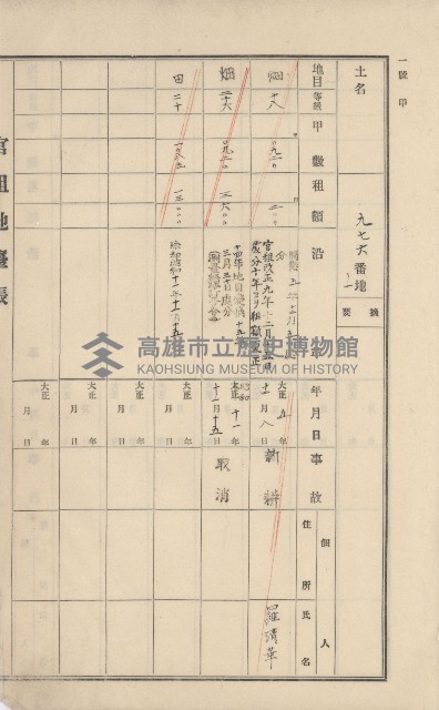 美濃庄官租地臺帳（二冊之內第二號）藏品圖，第44張