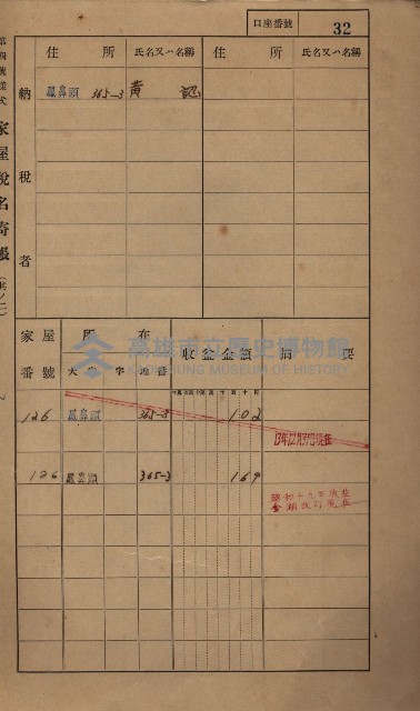 高雄州鳳山郡小港庄鳳鼻頭家屋稅名寄帳
（一冊之內第一號）藏品圖，第44張
