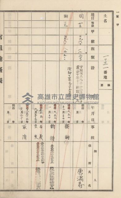 杉林庄官租地臺帳（二冊之內第二號）藏品圖，第344張