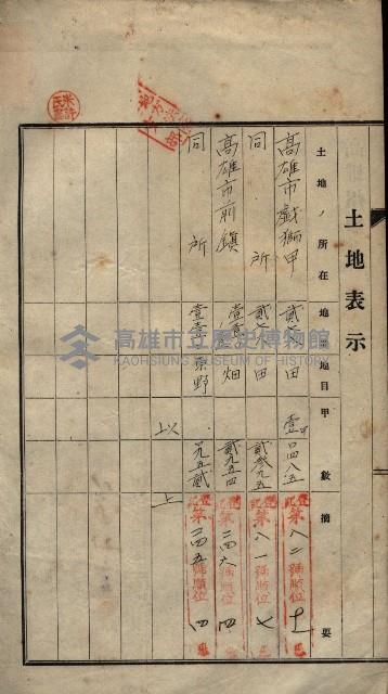 公共用地賣渡承諾書綴、賣渡證書（戲獅甲前鎮）藏品圖，第194張