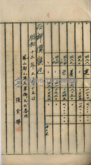 海軍用地高雄州公共用地交換件
（左營、草衙）藏品圖，第94張