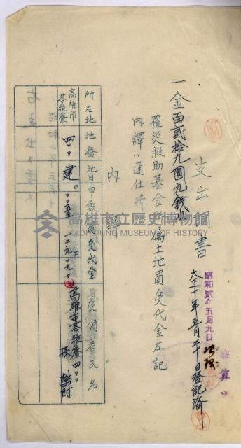 登記料整理簿（地理系）藏品圖，第95張