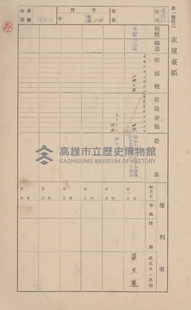 鳳山郡小港庄大坪頂家屋臺帳（二冊之內第二號）藏品圖，第94張
