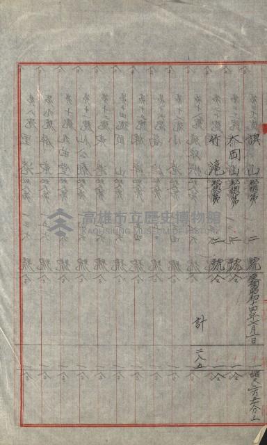 祕密地圖ニ關スル書類（高雄州）藏品圖，第691張