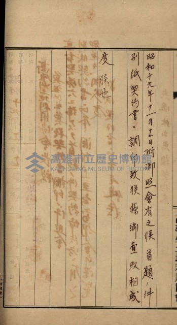 高雄州土地利用協會書類綴
（海軍用地使用許可關係）藏品圖，第185張