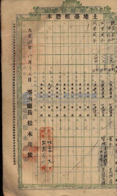 土地臺帳謄本綴入帳藏品圖，第84張