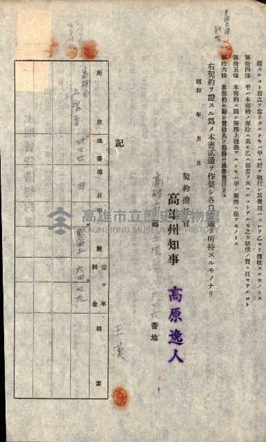 州有地貸付綴（高雄市）藏品圖，第389張