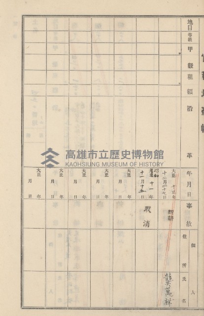 旗山街官租地臺帳（二冊之內第二號）藏品圖，第234張