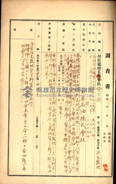 州有地貸付綴（高雄市）藏品圖，第539張