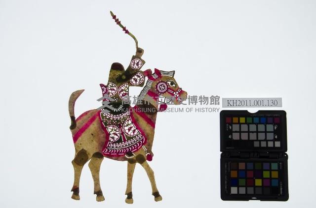 皮影戲偶女騎-武旦騎馬（偶身）藏品圖，第1張