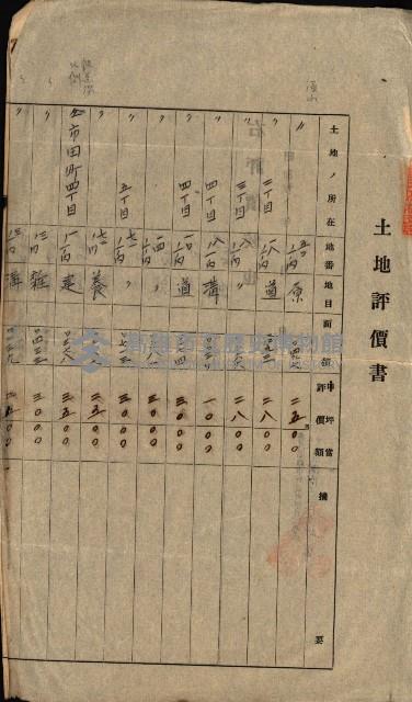 高雄川第四號運河開鑿工事用地買收徵印狀況調藏品圖，第134張