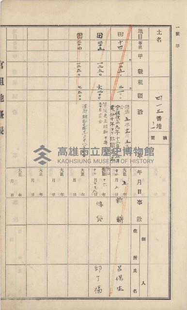 杉林庄官租地臺帳（二冊之內第一號）藏品圖，第34張