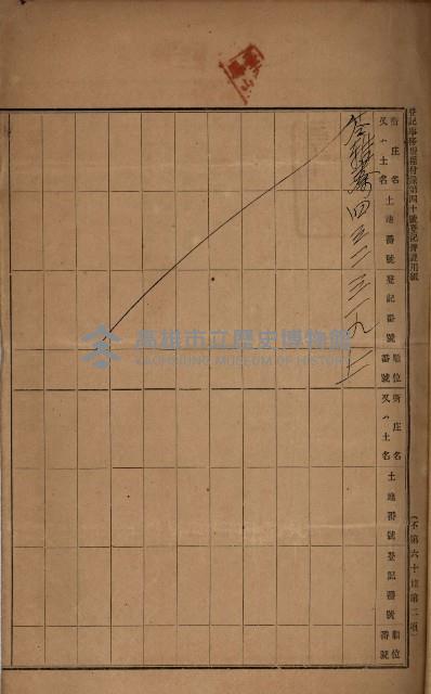 州財產－罹災救助基金所屬地ニ関スル登記原議書
（罹災救助－二十之五）藏品圖，第33張