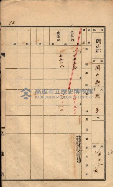 州有墓地臺帳（岡山郡）藏品圖，第34張