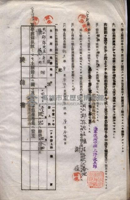 海軍土地借上契約書
（施設部長印捺印済）藏品圖，第34張