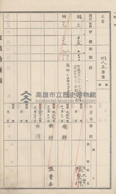 杉林庄官租地臺帳（二冊之內第二號）藏品圖，第174張