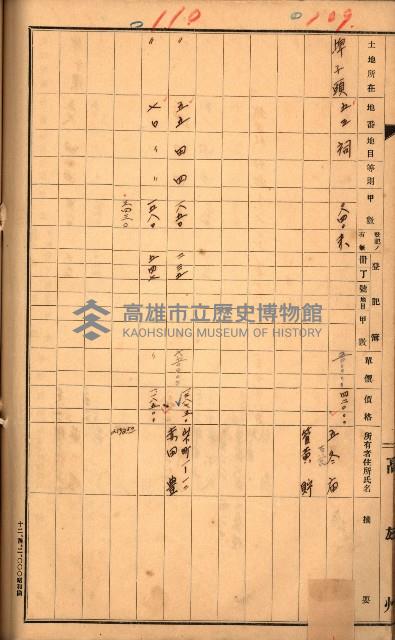 買收調書－左營、前峰尾、埤子頭、內惟
（買收關係－卅八之十）藏品圖，第174張