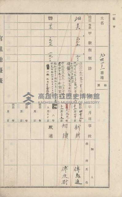 美濃庄官租地臺帳（二冊之內第二號）藏品圖，第174張
