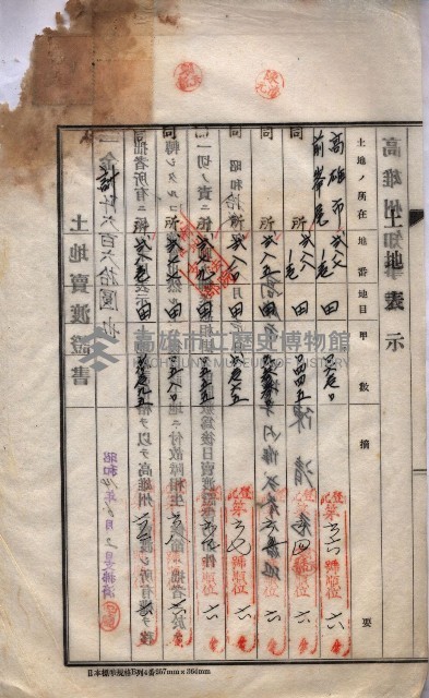 州買收地調書－登記濟証綴
（左營、埤子頭、前峰尾、內惟）藏品圖，第74張