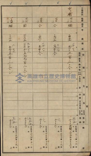 旗山郡（官有地價格一筆限調書）藏品圖，第73張