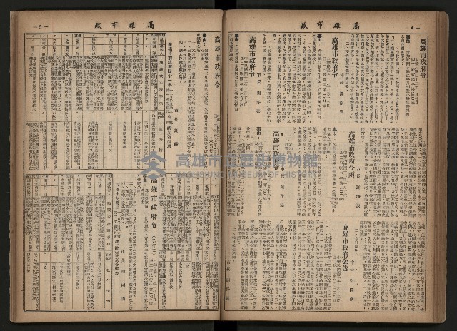 《高雄市政合訂本第三冊（50期-75期）》藏品圖，第73張