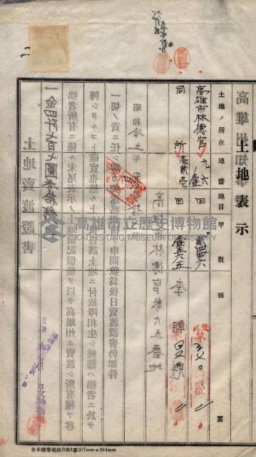 林德宮、五塊厝登記濟證綴
（林德官、五塊厝關係－九之三）藏品圖，第166張