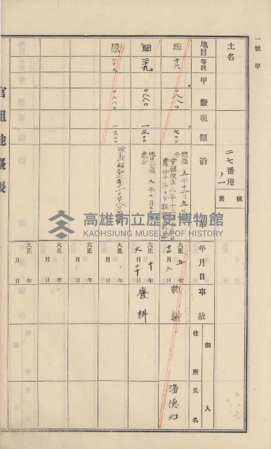杉林庄官租地臺帳（二冊之內第一號）藏品圖，第166張