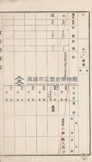 彌陀庄官租地臺帳（第十號）藏品圖，第66張