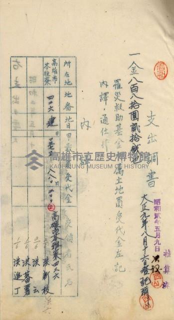 登記料整理簿（地理系）藏品圖，第67張