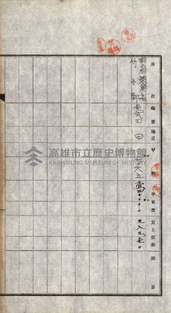 土地賣渡承諾書綴－完結
（阿公店溪治水工事用地－第一回買收）藏品圖，第226張