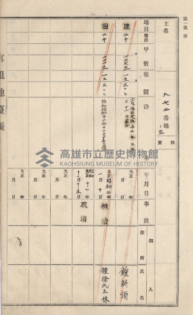 美濃庄官租地臺帳（二冊之內第一號）藏品圖，第126張