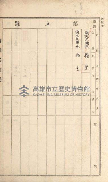阿蓮庄官租名寄帳（十六冊之內第七號）藏品圖，第26張