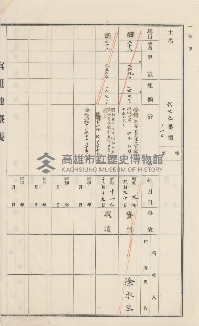 美濃庄官租地臺帳（二冊之內第一號）藏品圖，第26張