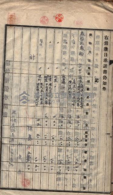 高雄工業用水道用地建物移轉承諾書
（買收關係－卅八之十五）藏品圖，第26張