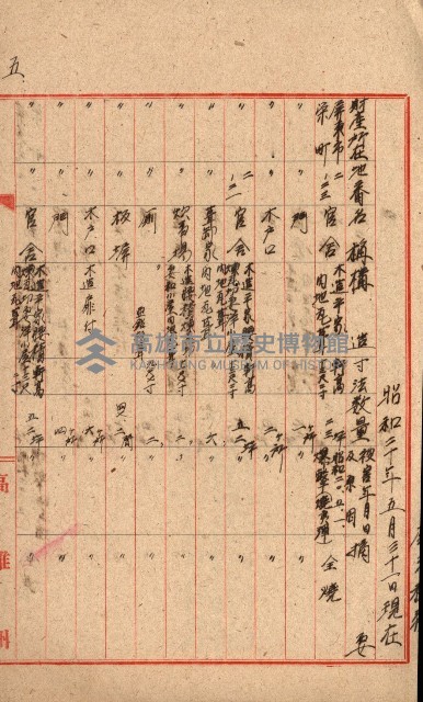 州費國庫所屬建物戰時災害被害關係書類綴
（地理系）藏品圖，第26張