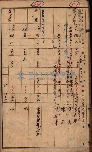 高臨營第五號A1號用地買收（左營、右冲）藏品圖，第26張