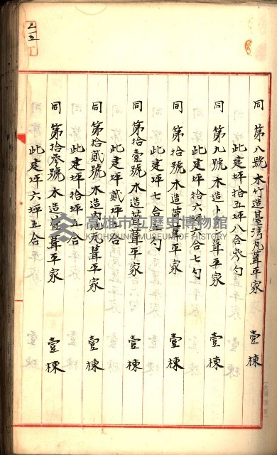 建物登記申請書、囑託書、通知書
附屬書類綴込帳（建申第壱號）藏品圖，第206張