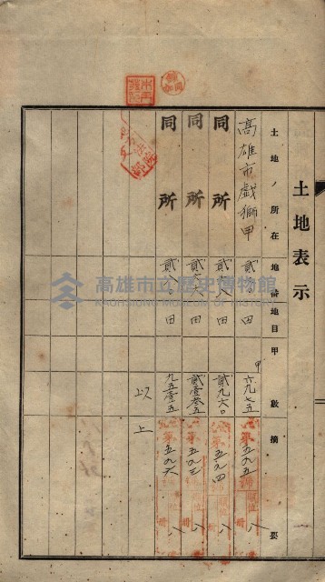 公共用地賣渡承諾書綴、賣渡證書（戲獅甲前鎮）藏品圖，第206張