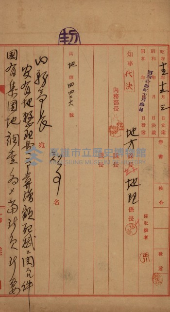 官有地整理費豫算關係書類
（地理系）藏品圖，第209張
