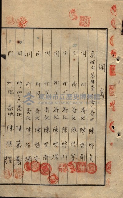 公共用地賣渡承諾書綴、賣渡證書（戲獅甲前鎮）藏品圖，第506張