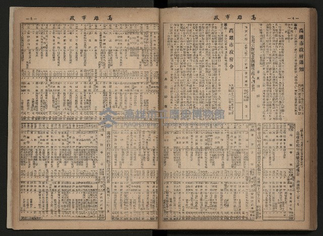 《高雄市政合訂本第三冊（50期-75期）》藏品圖，第105張